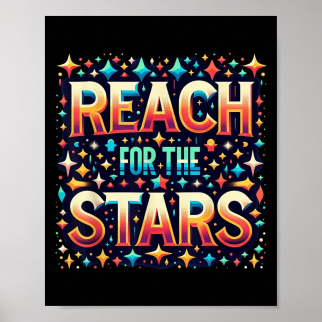 Póster Reach For The Stars Motivational  (Frente)