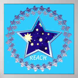 Póster "Reach for the Stars" Motivational Poster
