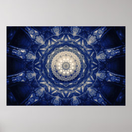 Póster Reactor Reflex Azul Diseño Distópico Biomecánico