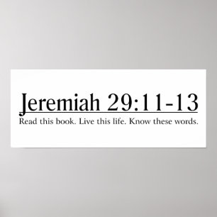Póster Read the Bible Jeremiah 29:11-13