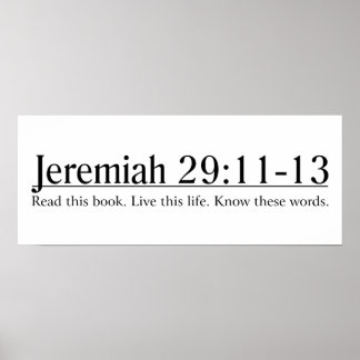 Póster Read the Bible Jeremiah 29:11-13