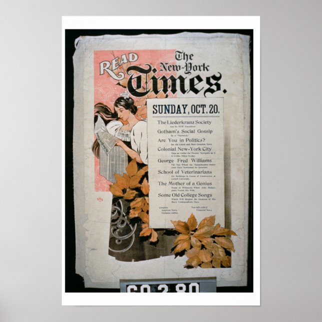 Póster 'Read The New York Times' (color litho) (Frente)