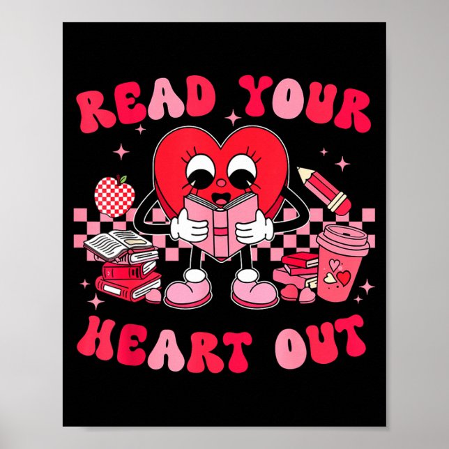 Póster Read Your Heart Out Valentines Day Teachers Book L (Frente)
