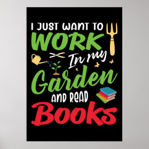 Póster Reader Gift Read Books In My Garden