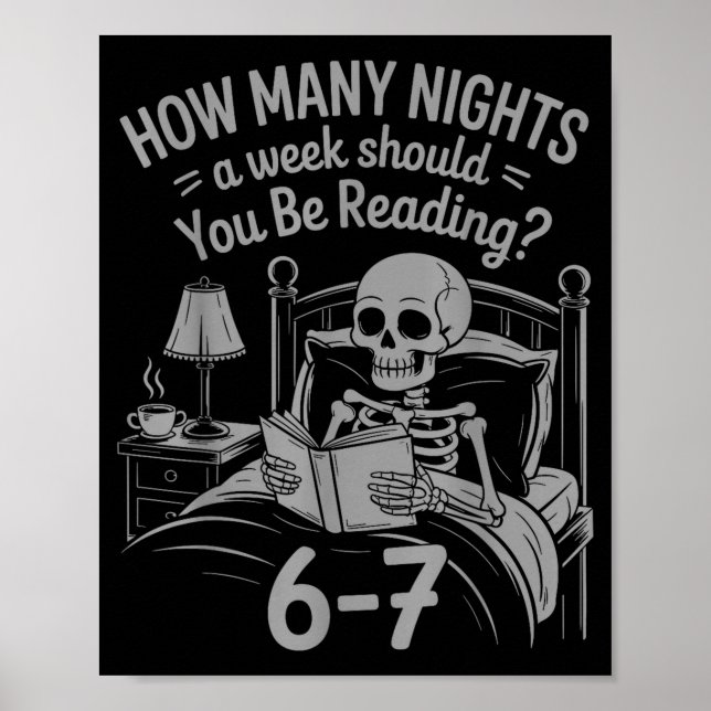 Póster Reading 67 Meme Englieacher Funny 67 Book Lover Hu (Frente)