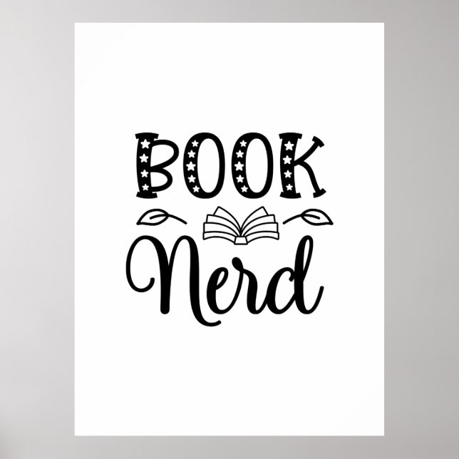 Póster Reading Art Book Nerd (Frente)