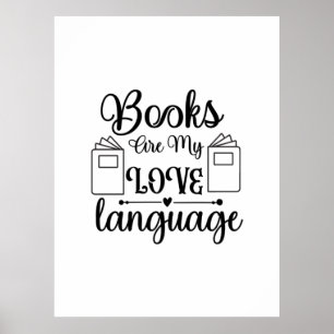 Póster Reading Art Books Are My Love Language