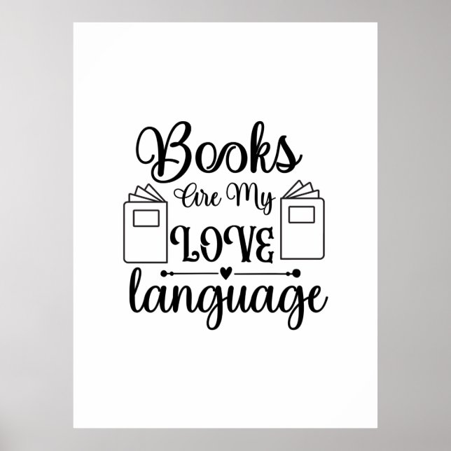 Póster Reading Art Books Are My Love Language (Frente)