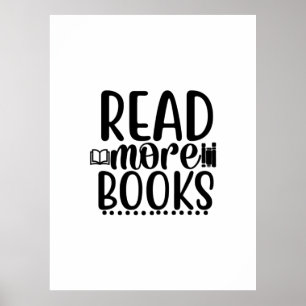 Póster Reading Art Read More Books