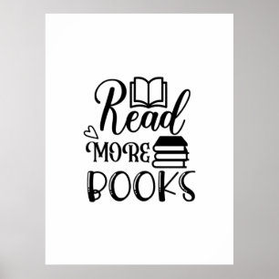 Póster Reading Art Read More Books