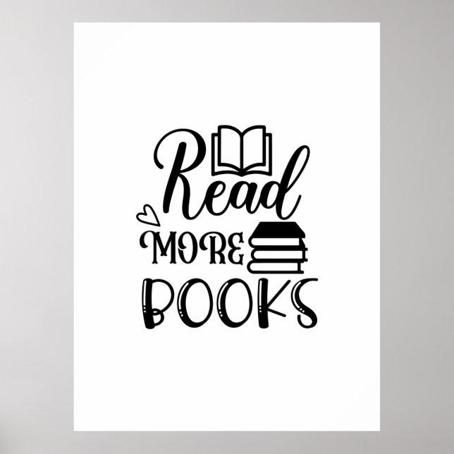 Póster Reading Art Read More Books (Frente)