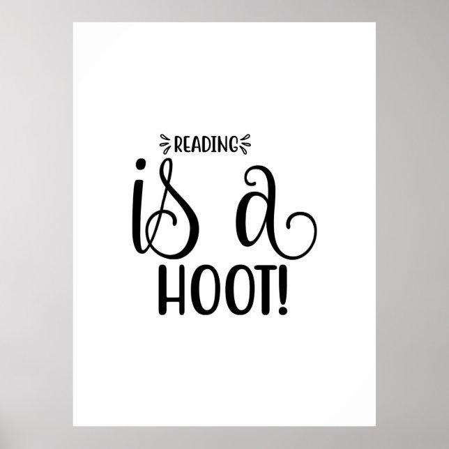 Póster Reading Art Reading Is A Hoot (Frente)