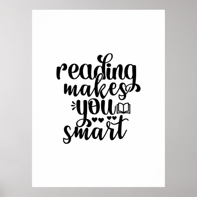 Póster Reading Art Reading Makes You Smart (Frente)