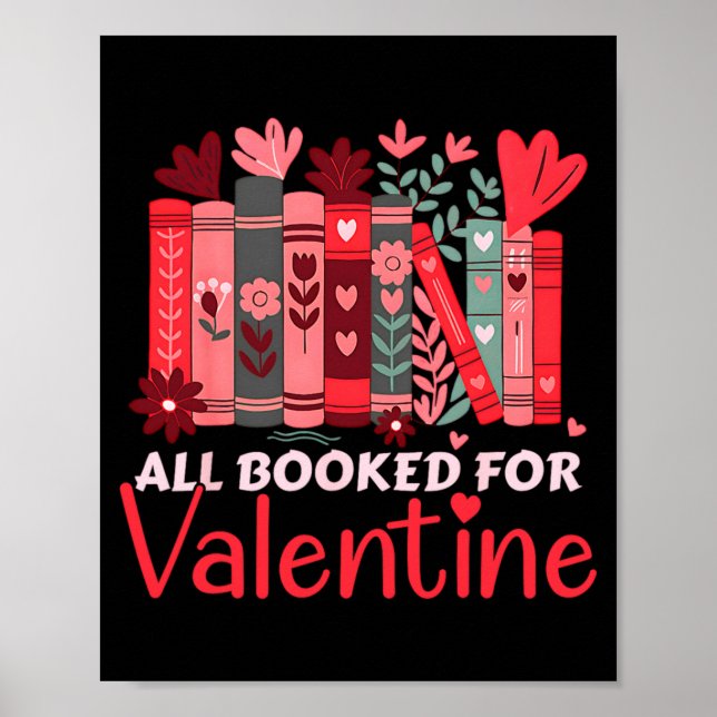 Póster Reading Teacher Valentines Day All Booked For Val  (Frente)