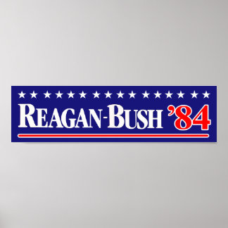 Póster Reagan Bush 84 Bumper Sticker