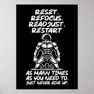 Póster Reajustar reenfoque - Gimnasio, Hustle, Éxito
