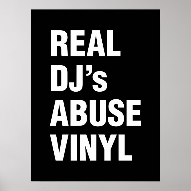 Póster REAL DJ's ABUSE VINYL (Frente)
