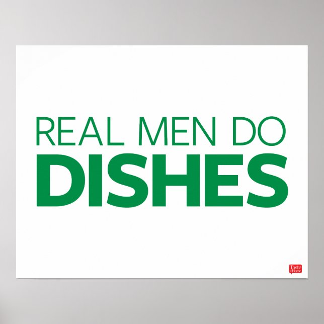 Póster Real Men Do Dishes (Frente)