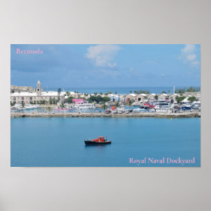 Póster Real patio naval, Bermudas