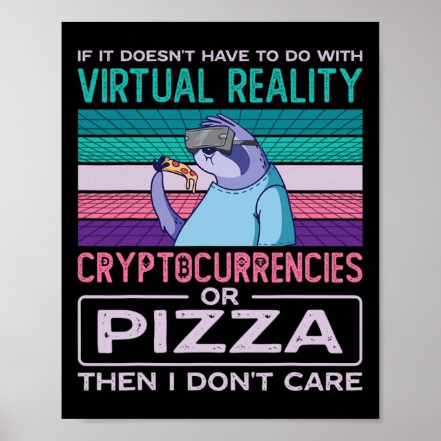 Póster Realidad Virtual Vr Realidad Aumentada Ar Pizza Ad (Frente)