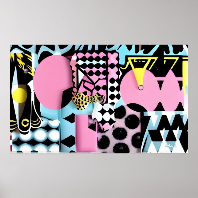 Póster Realigned in Memphis Design (Frente)