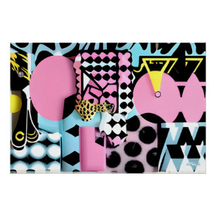 Póster Realineado en Memphis Design