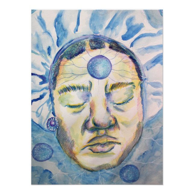 Póster Realism Surreal Portrait | Calm Storm (Anverso)