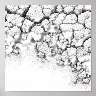 Póster Realistic Dried Grime and Salt Crust Texture