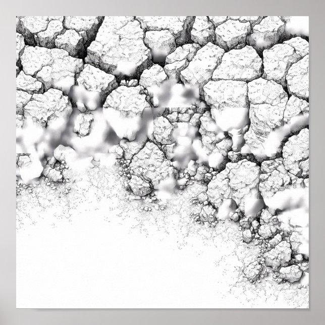 Póster Realistic Dried Grime and Salt Crust Texture (Frente)