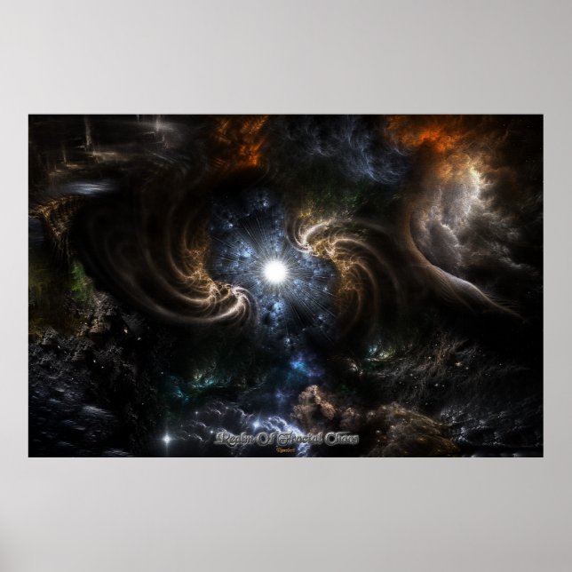 Póster Realm De Fractal Chaos CRTXR (Frente)