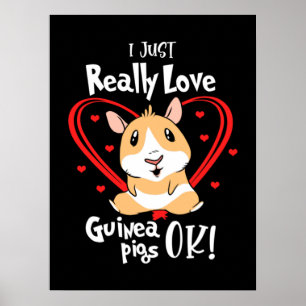 Póster Realmente Me Encanto Los Cerdos De Guinea