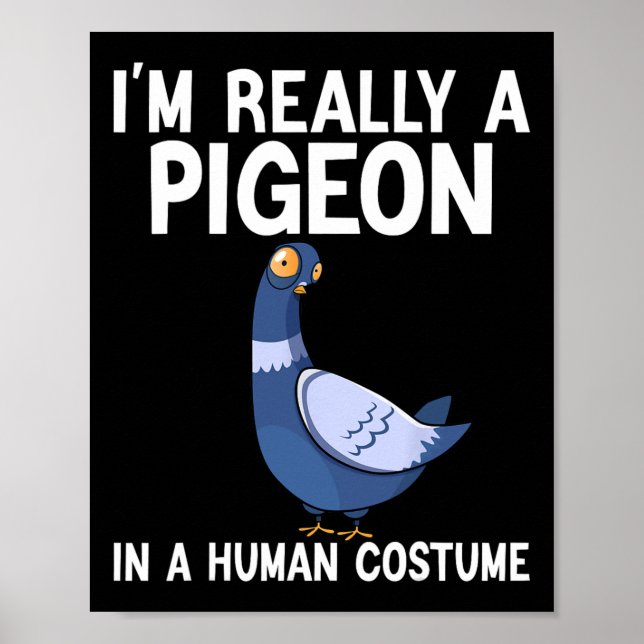 Póster Realmente soy un pichón en un Halloween F de disfr (Frente)