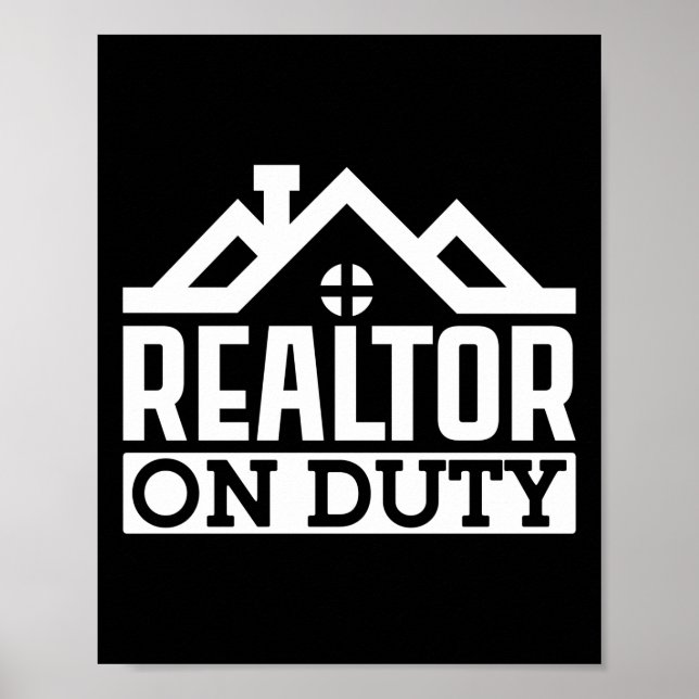 Póster Realtor Realtor Inmobiliaria Realtor On Duty (Frente)