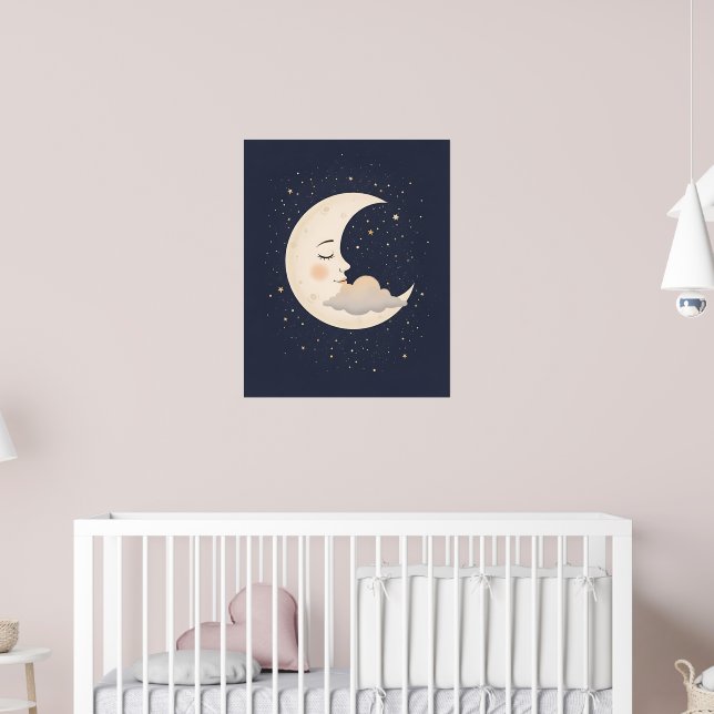 Póster reamy Crescent Moon Nursery Art (Guardería 2)