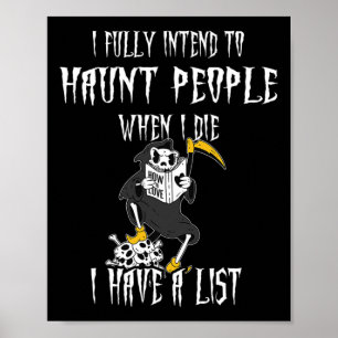 Póster Reaper Tengo La Intención De Acosar A La Gente Y T