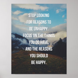 Póster Reasons To Be Happy Quote