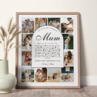 Póster Reasons We Love You Mum Photo Grid Collage