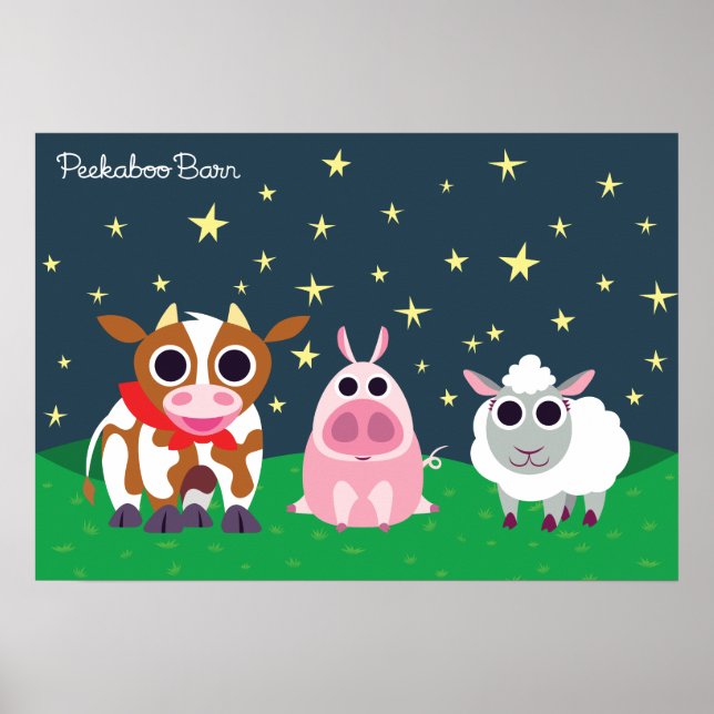 Póster Reba, Leary y Lulu de noche (Frente)