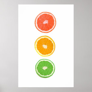 Póster rebanada de los agrios