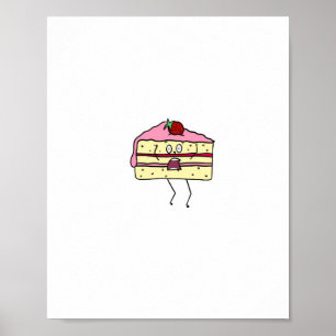 Póster Rebanada de pastel, temática de pastel