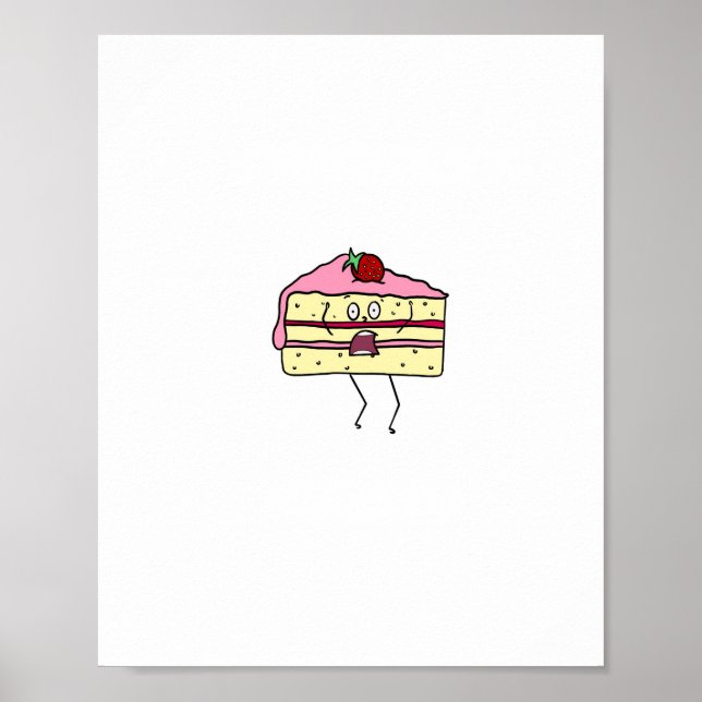 Póster Rebanada de pastel, temática de pastel (Frente)