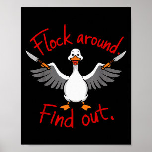 Póster Rebaño Divertido Alrededor Descubre Chiste De Pato