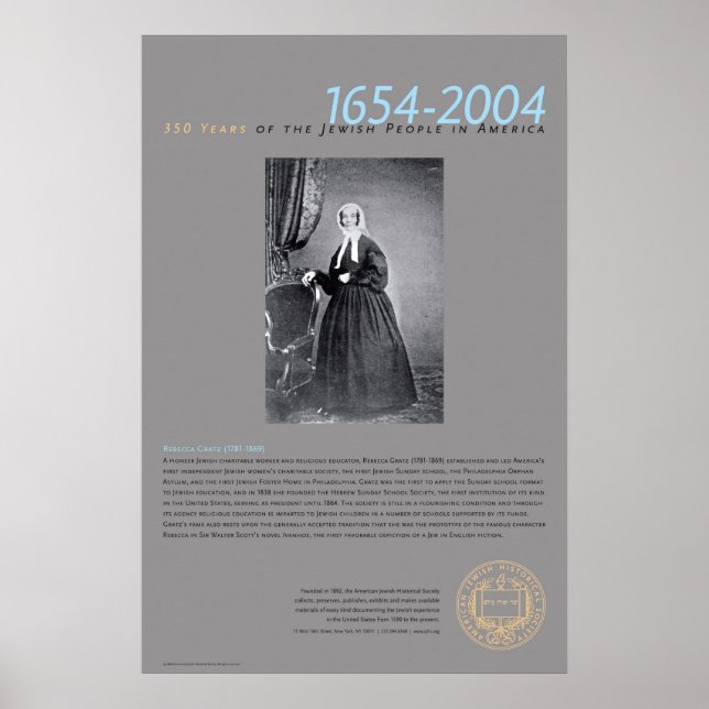 Póster Rebecca Gratz (1781-1869) (Frente)