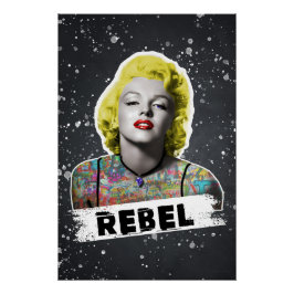 Póster Rebel Muse in Neon