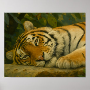Póster Rebelión de los bosques - Descanso del tigre en la