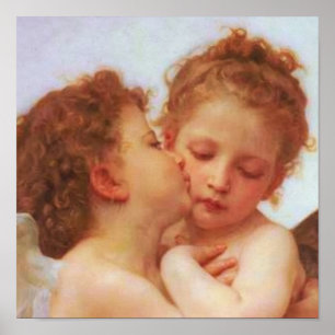 Póster Rebelión romántica - Primer beso de Bouguereau"