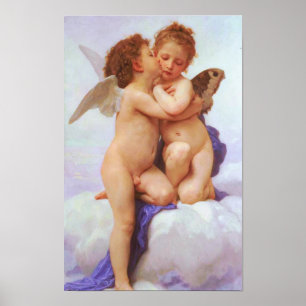 Póster Rebelión romántica - Primer beso de Bouguereau