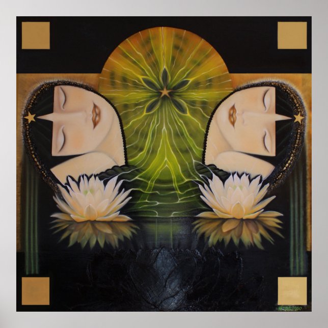 Póster REBIRTH_ pintura de Adela Stefanov (Frente)
