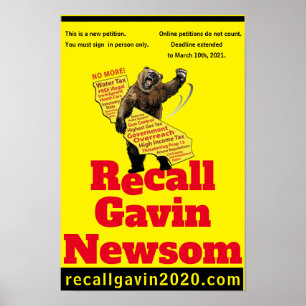 Póster recallgavin2020 poster de oso pesado de 2:3