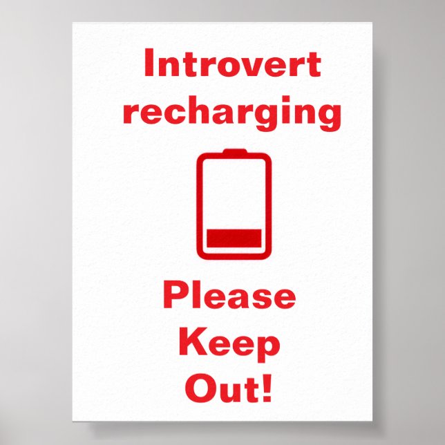 Póster Recargar introvertido (Frente)